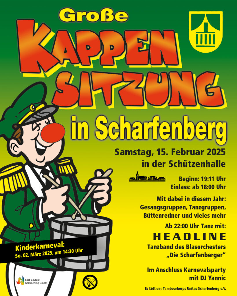 Plakat Kappensitzung Scharfenberg 2025