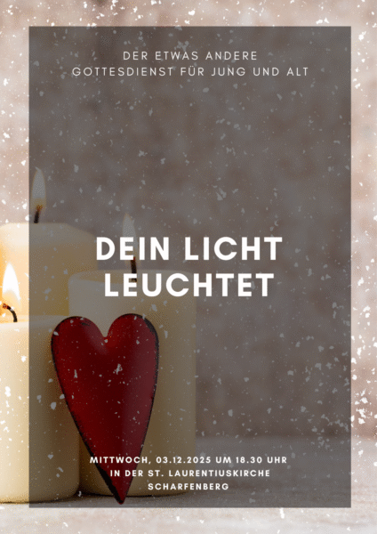 Der etwas andere Gottesdienst für Jung und Alt in Scharfenberg am 03.12.2025
