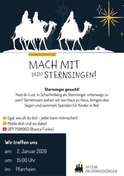 Plakat Sternsinger Scharfenberg 2026