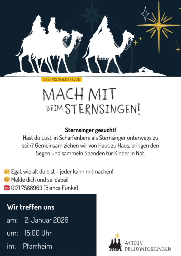 Plakat Sternsinger Scharfenberg 2026