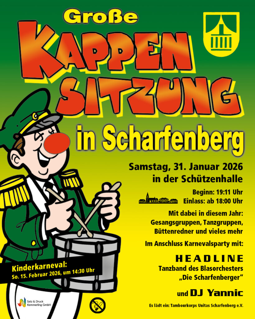 Plakat Kappensitzung Scharfenberg 31.01.2026