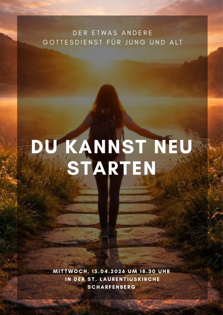 Der etwas andere Gottesdienst für Jung und Alt_Plakat 15.04.2026 Scharfenberg
