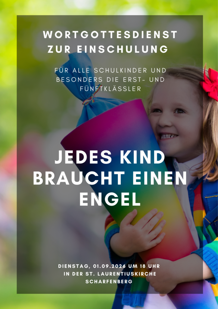 Plakat Einschulungsgottesdienst Scharfenberg 2026
