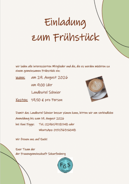 FGS, Einladung Frühstück