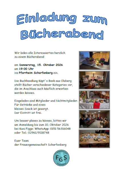 Einladung Bücherabend FGS